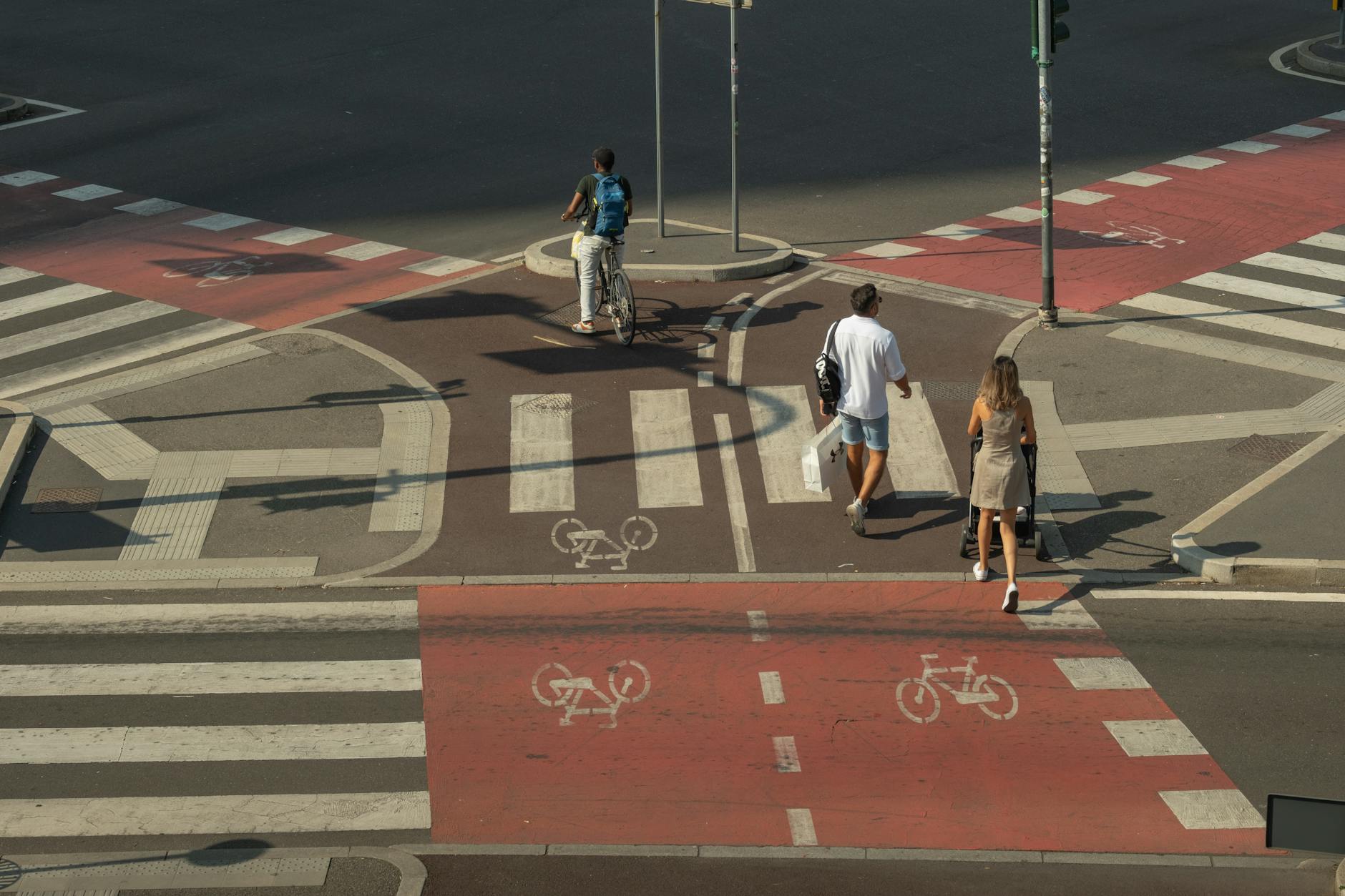 a cyclist and pedest 697e60a5ea5e8