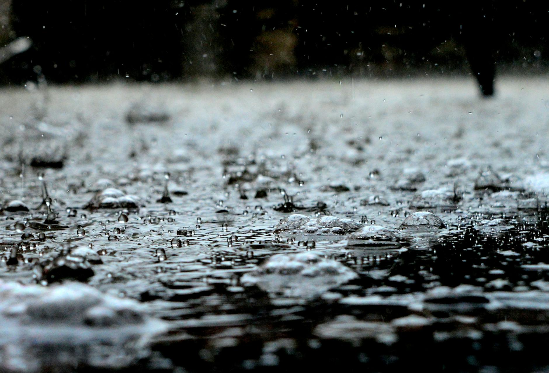 IC19 e A5 em dias de chuva: erros típicos e como conduzir com margem 2 Detailed close-up of raindrops on a surface, capturing the essence of a heavy rain shower.