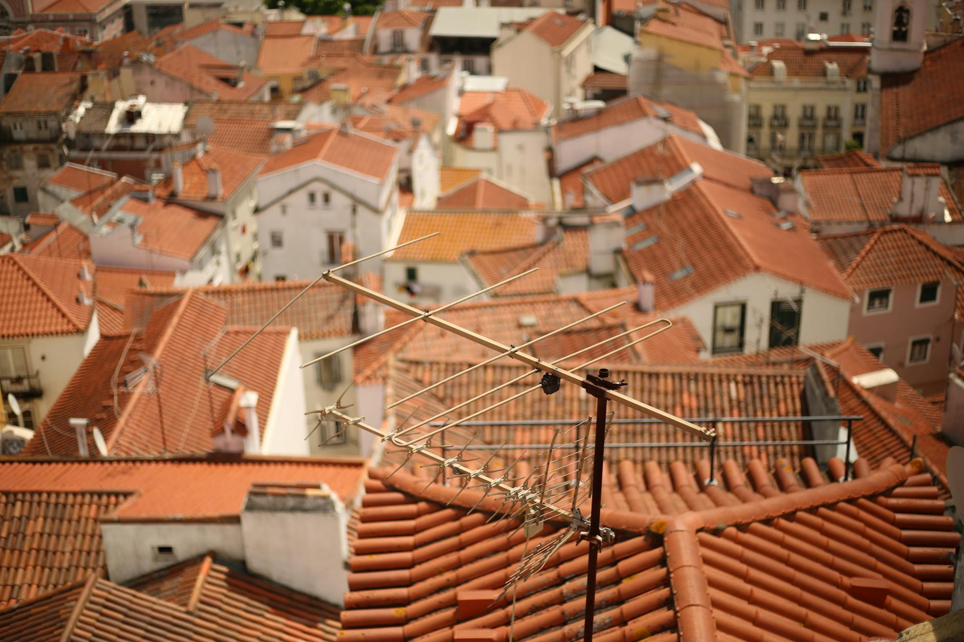 Explore the charming urban landscape of Lisbon with its traditional orange rooftops.